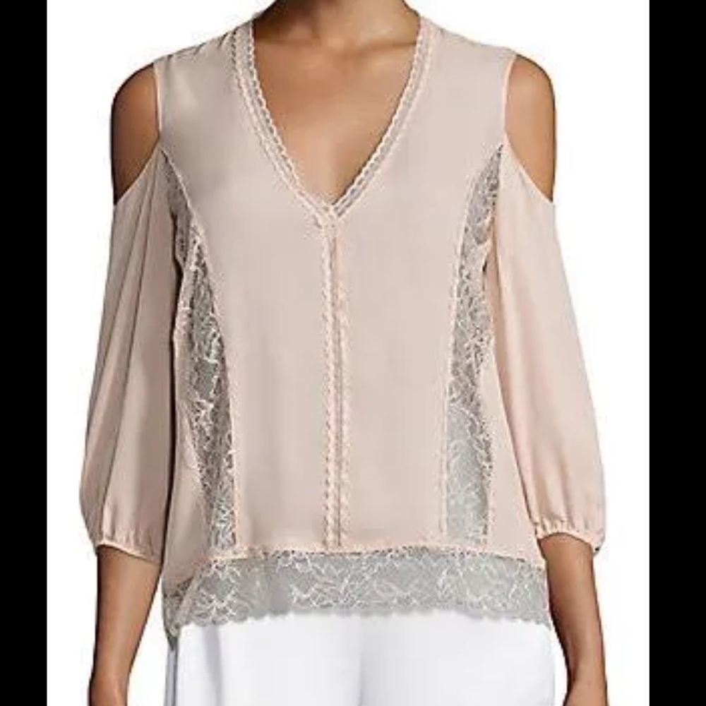 Alice + Olivia Farah Lace Cold Shoulder S - Picture 5 of 5
